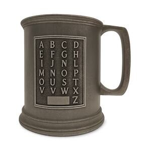 Vintage Wilton RWP Armetale Pewter ABC Alphabet Cup Mug Tankard Made in USA